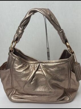 Coach Parker Metallic Leather Shoulder Bag, Very Clean, Slouchy Style